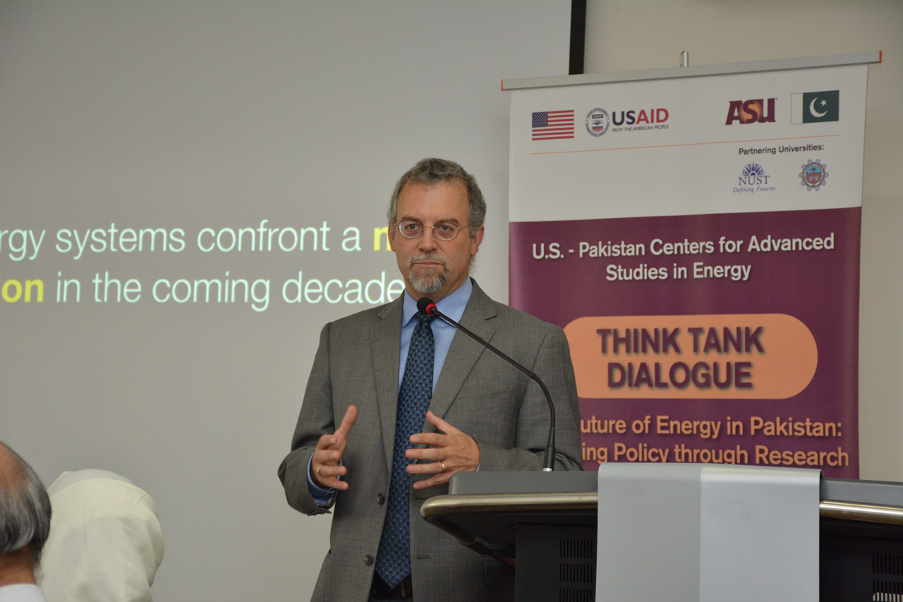 ASU professor Clark Miller led the first Think Tank meeting on July 9, 2018