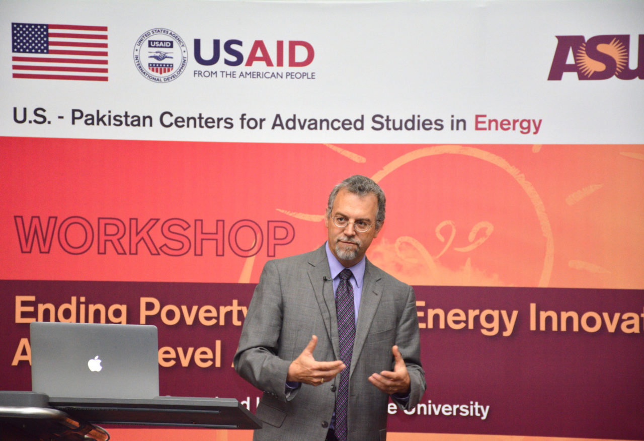 ASU professor Clark Miller leads an Energy Poverty Workshop in Islamabad
