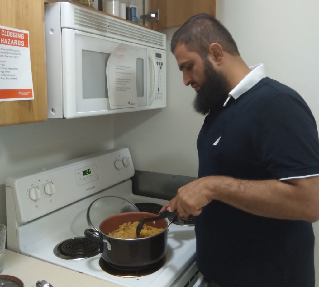 When he isn't cooking up ideas for a renewable future, Faisal Nawab is cooking spicy food.