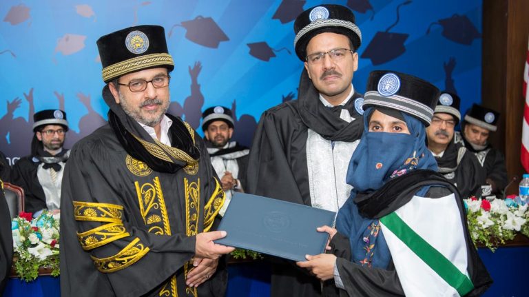 Sara Sultan received her degree at NUST's first convocation ceremony